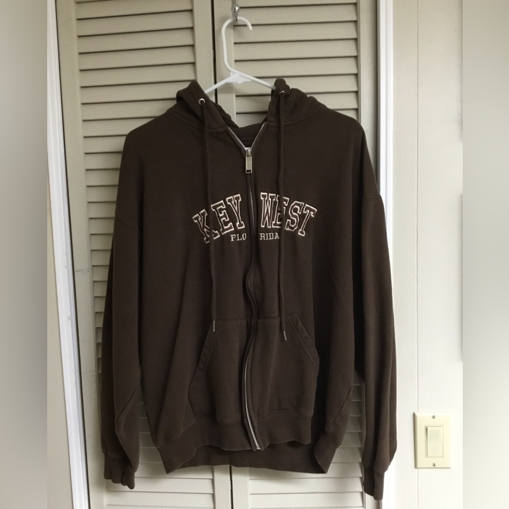 Key West Florida zip up hooded sweatshirt